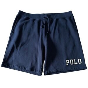 Polo Ralph Lauren Mens 3XLB Navy Blue‎ Logo Sweat Shorts NWT